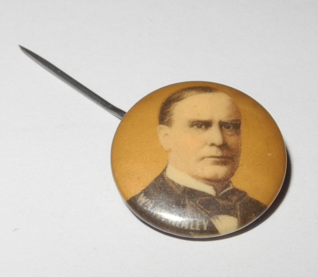 1900 WILLIAM MCKINLEY Political Campaign President Election Stickpin 7/8″ Pin