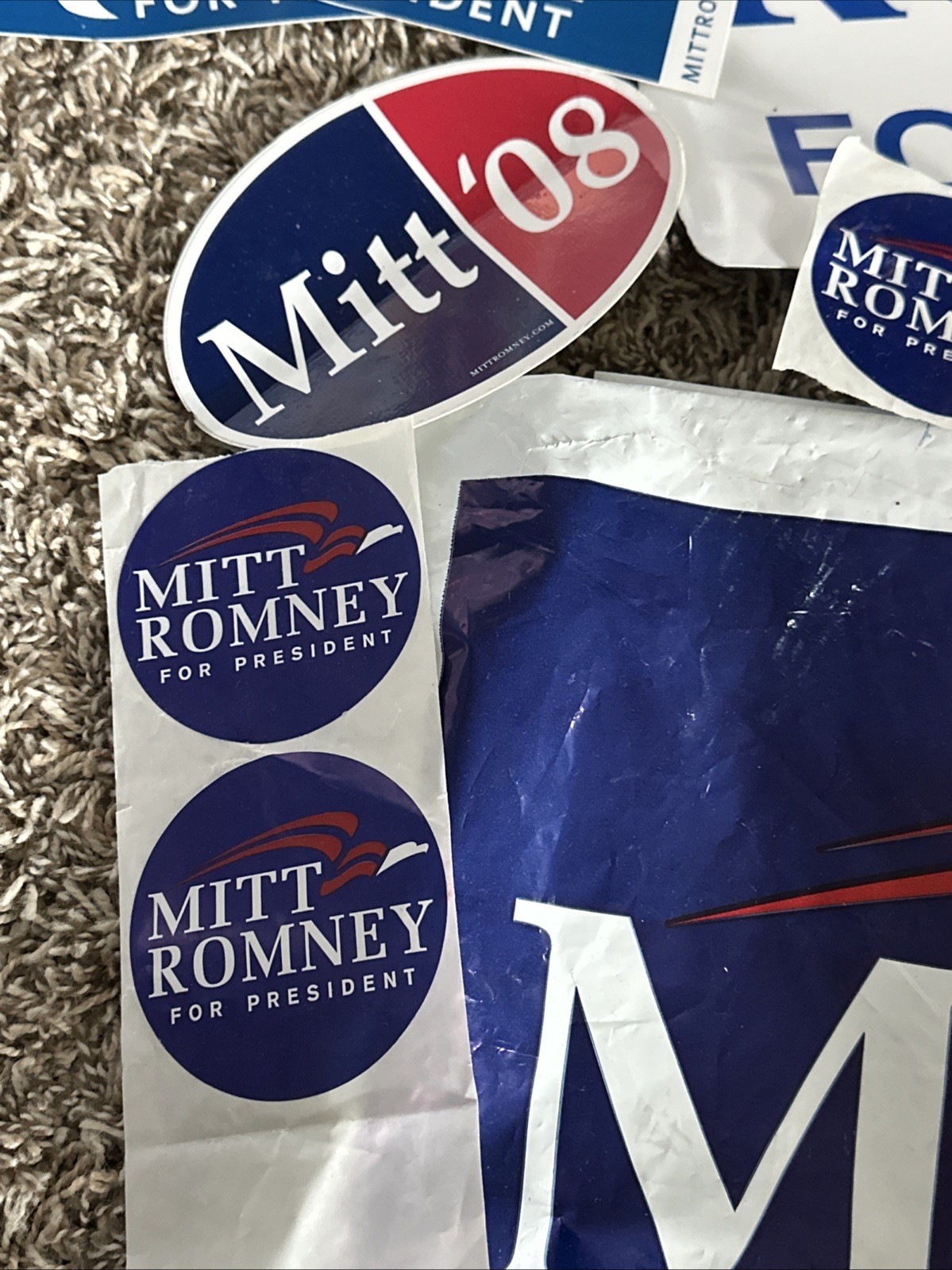 MITT ROMNEY MASK AND CAMPAIGN MAGNETS POSTERS STICKERS