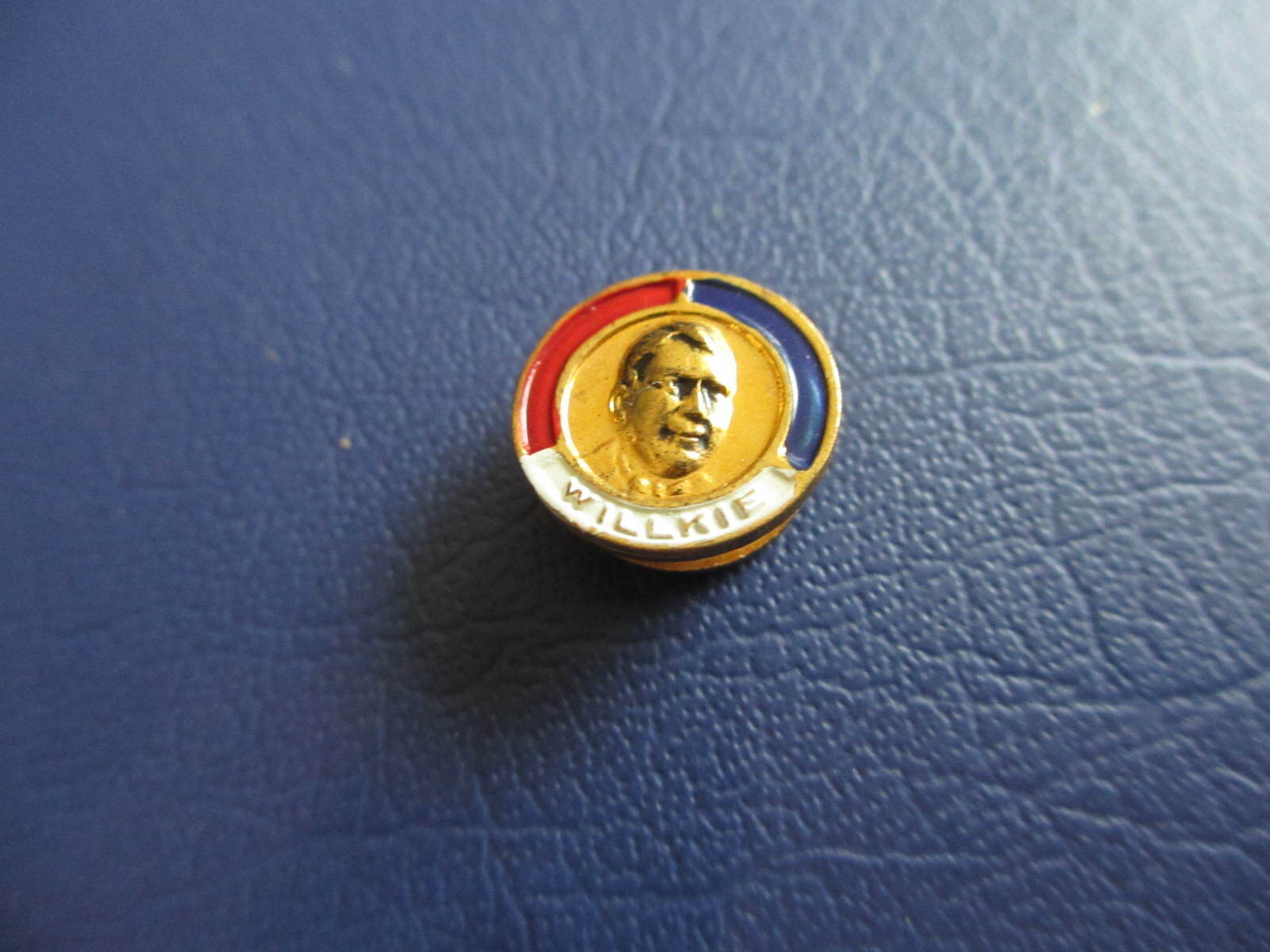 Vintage Wendell Willkie Brass 1/2″ Lapel Button Republican GOP *