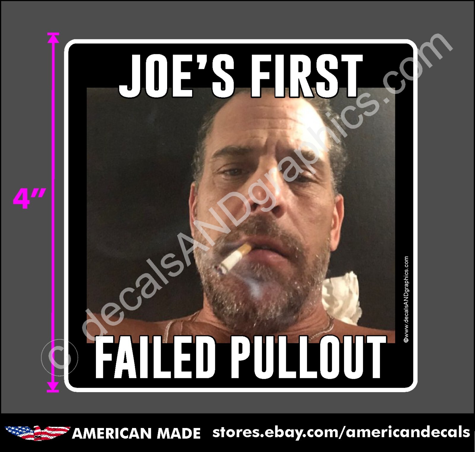 TRUMP STICKER 2024 FAILED PULLOUT ANTI BIDEN DECAL WINDOW BUMPER