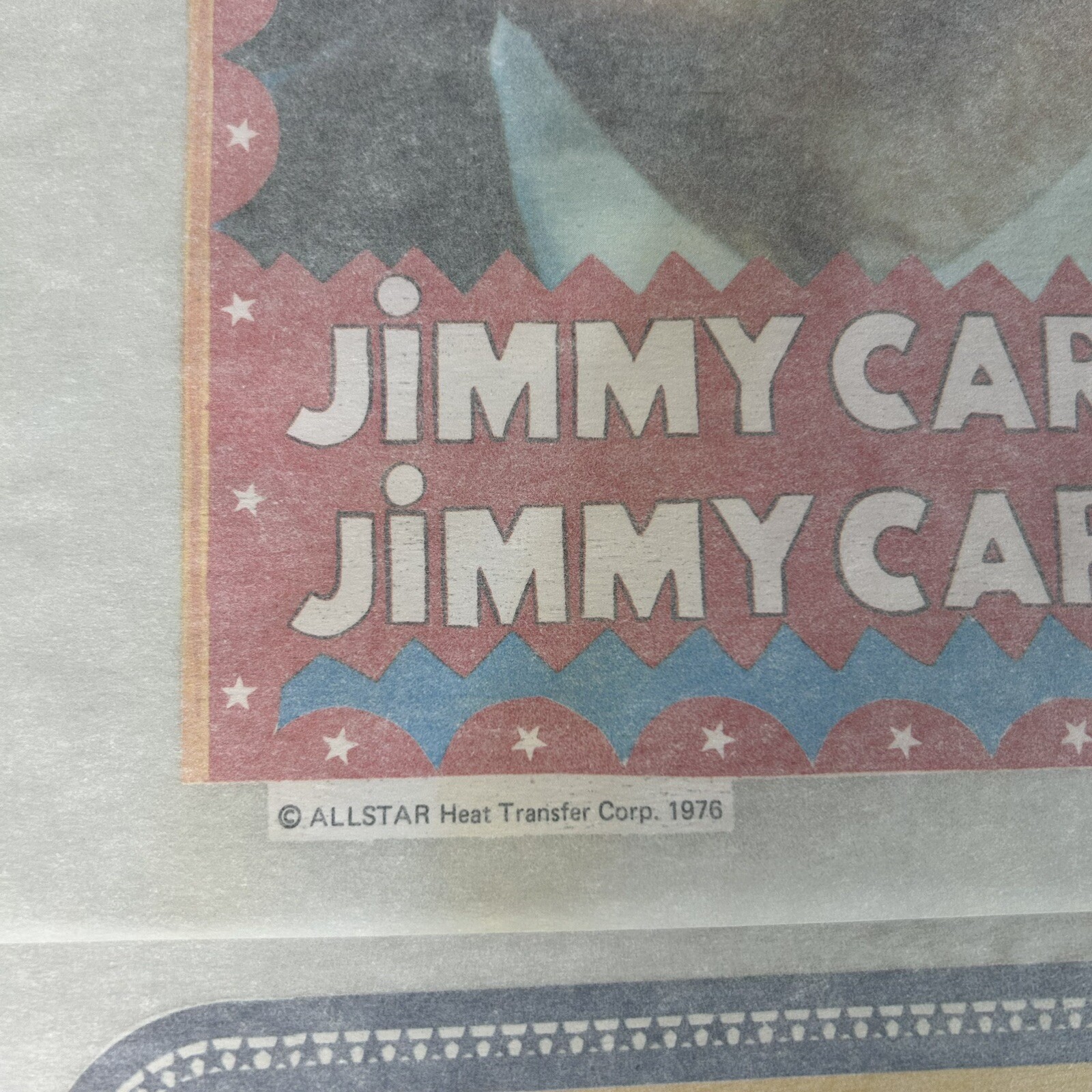 4 VTG Jimmy Carter 1976 Presidential Campaign Democrat Shirt Heat Transfer Decal