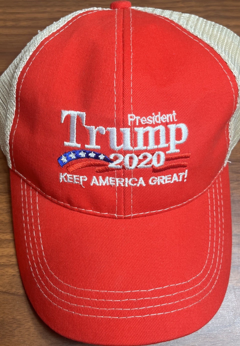 President Trump 2020 Keep America Great Hat Mesh Adult Adjustable Strap NWOT
