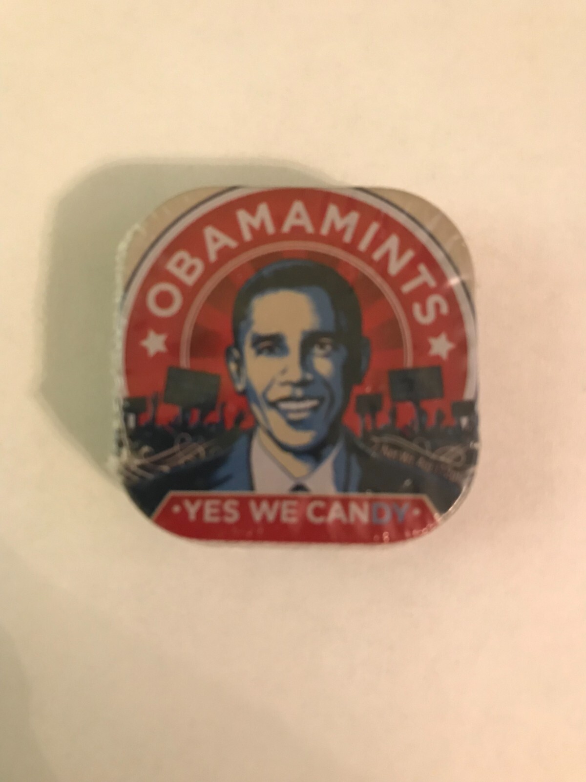 RARE Sealed OBAMA MINTS Metal Box Peppermints “YES WE CAN” 2008