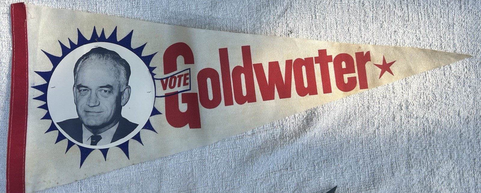 Barry Goldwater Campaign Felt Pennant Banner