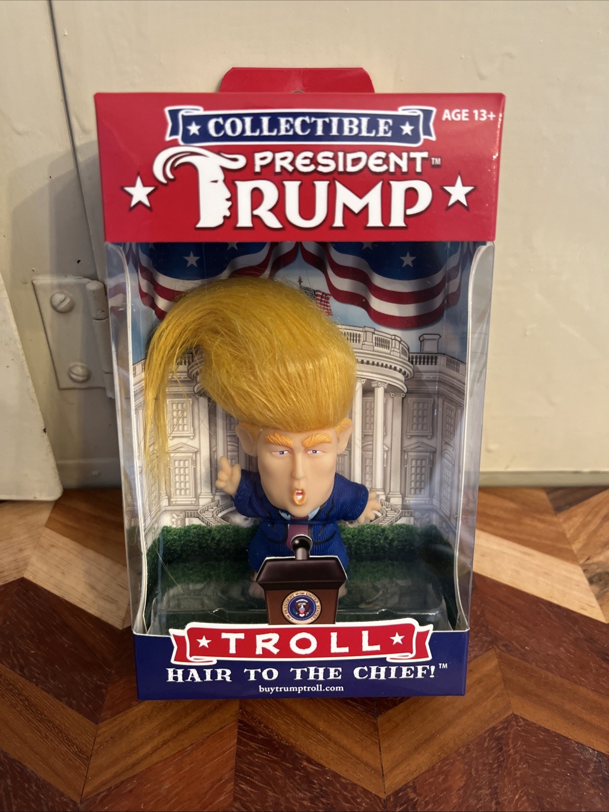 2017 PRESIDENT DONALD TRUMP COLLECTIBLE TROLL DOLL HAIR TO THE CHIEF MAGA