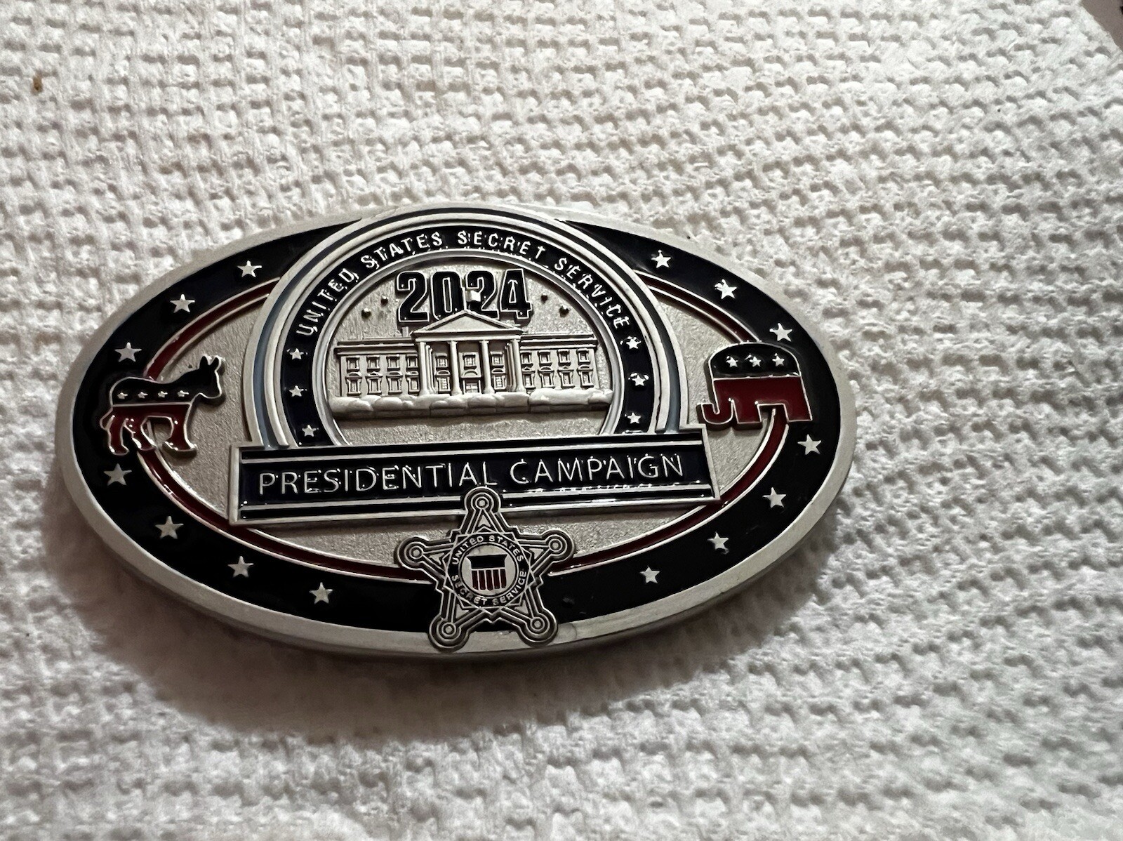POTUS TRUMP Campaign (2) coins, Trump/Vance Coin, RNC Convention Coin & Pin
