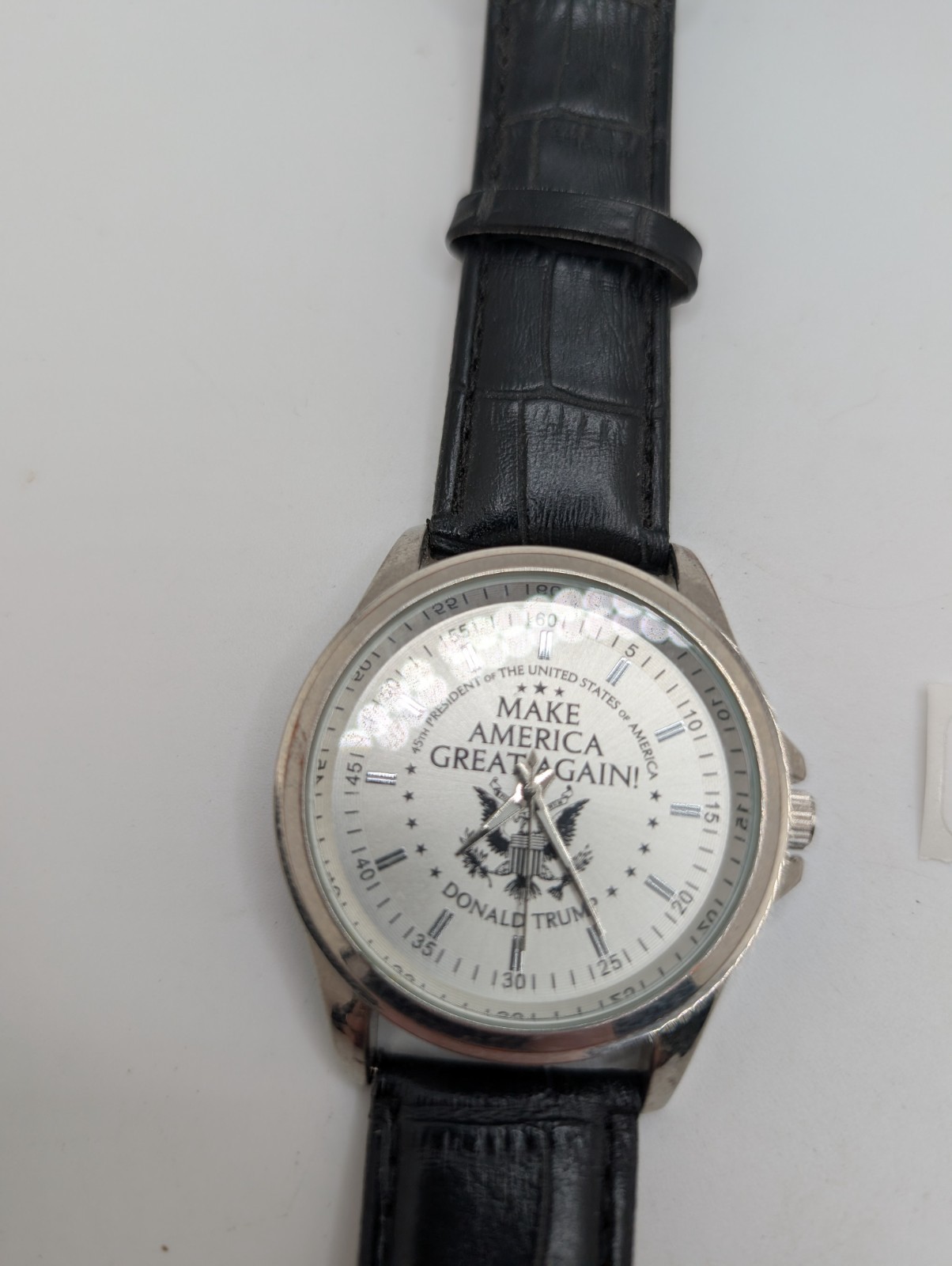 Donald Trump Make America Great Again Watch MAGA Presidential Seal Black Strap