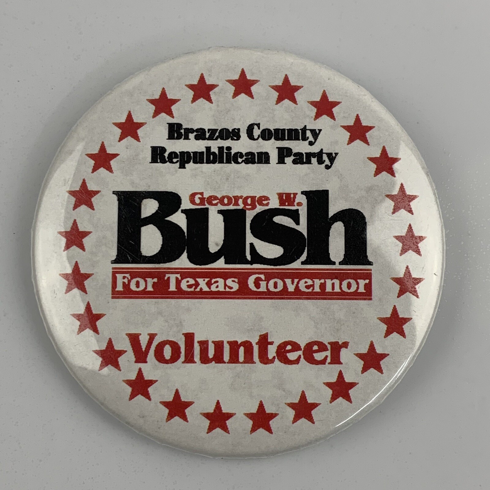George W. Bush 1994 Texas Governor Pin Button Republican Volunteer Vintage