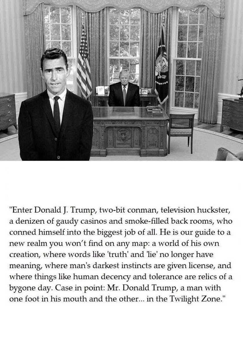 DONALD TRUMP “TWILIGHT ZONE” FUNNY FRIDGE MAGNET 5″ X 3.5″