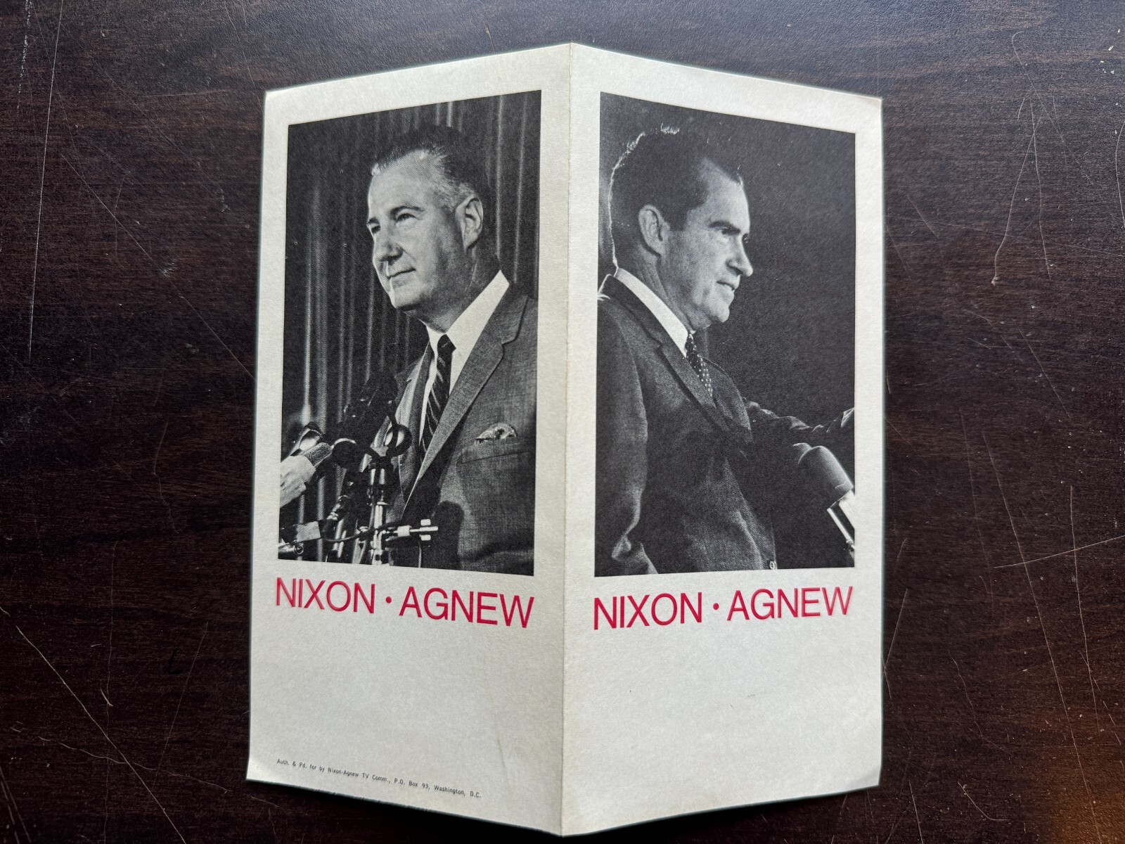 Vintage Nixon – Agnew Political Campaign Pamphlet Brochure