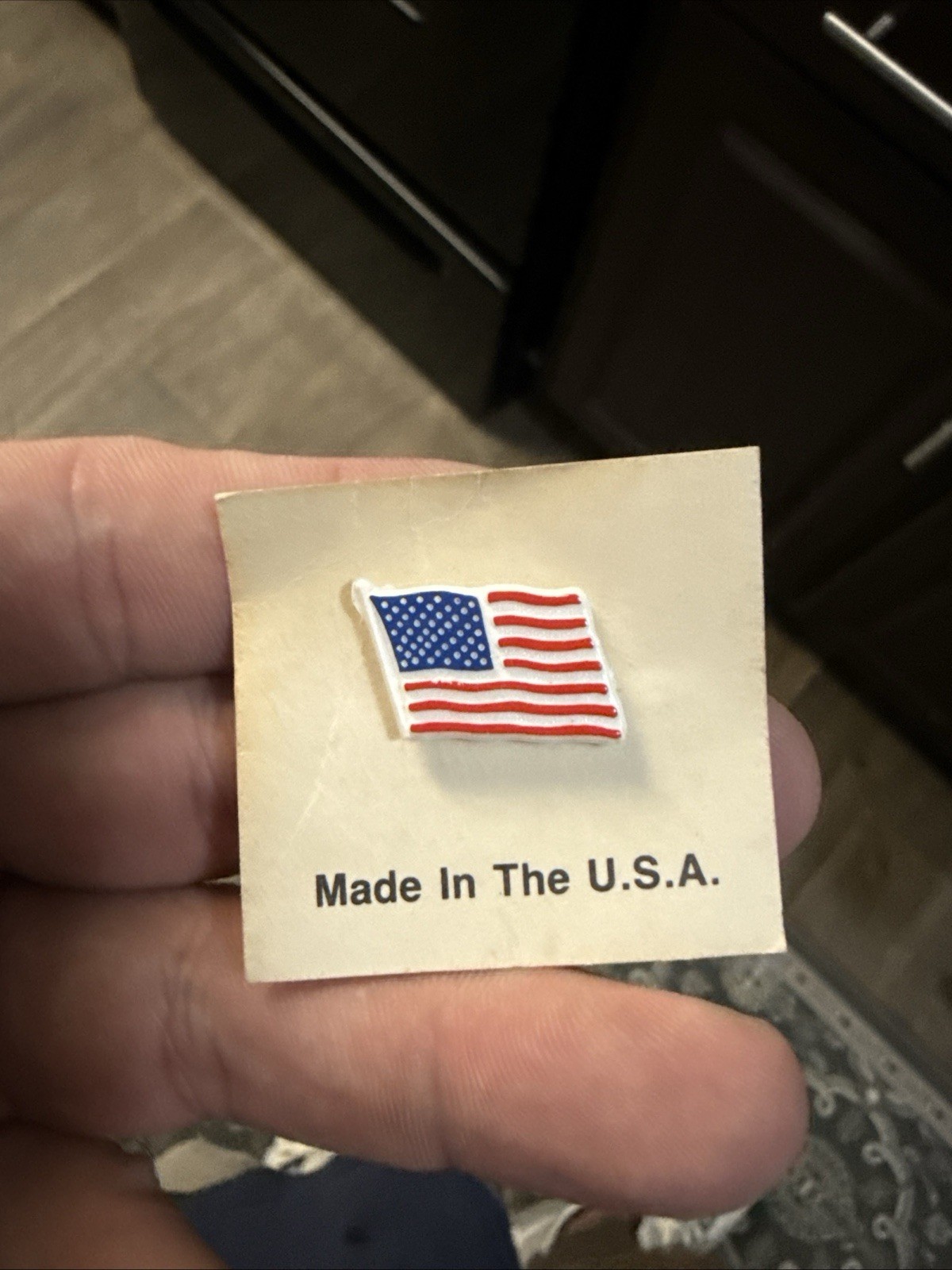 American Flag Pin Pinback Lapel United States 0.5″ Plastic