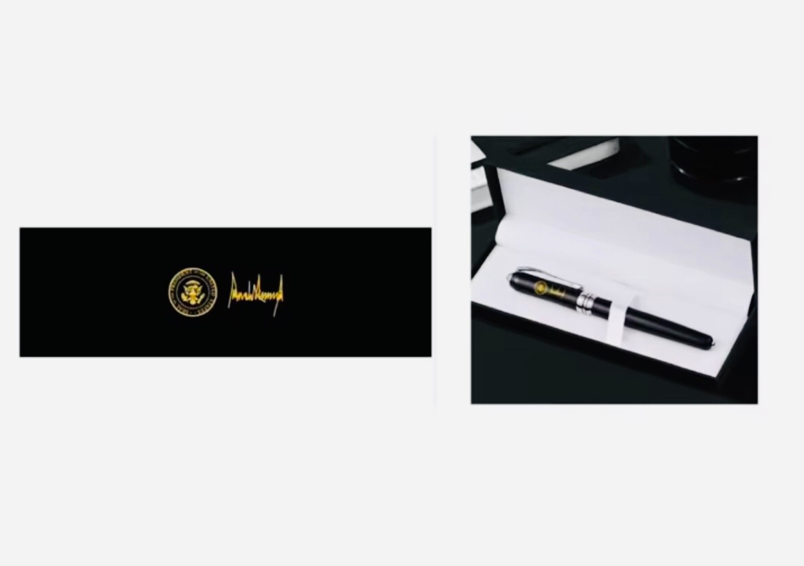 NEW Presidential Pen with Elegant Box Donald Trump Signature & two Refills