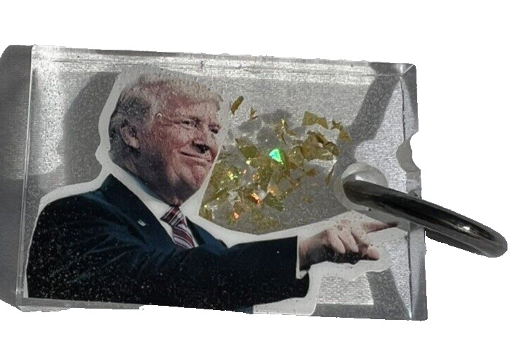 Donald Trump Key Chain Handmade from Resin USA Designed