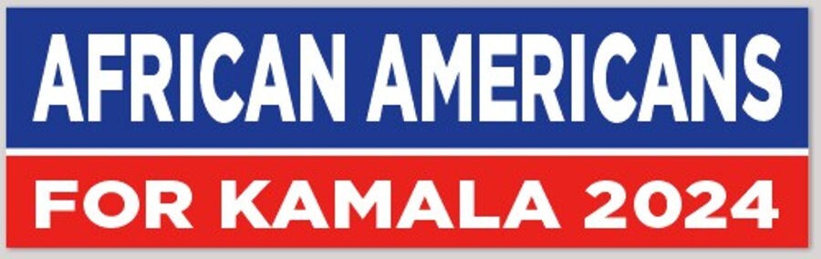 African Americans For Kamala Harris Tim Walz President 3×10 Bumper Sticker