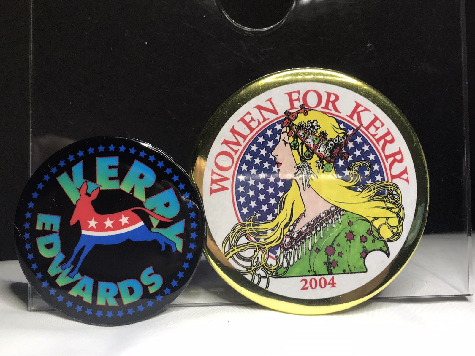 Vintage Lot John Kerry Button Pin WOMEN FOR KERRY Presidential Election ‘04