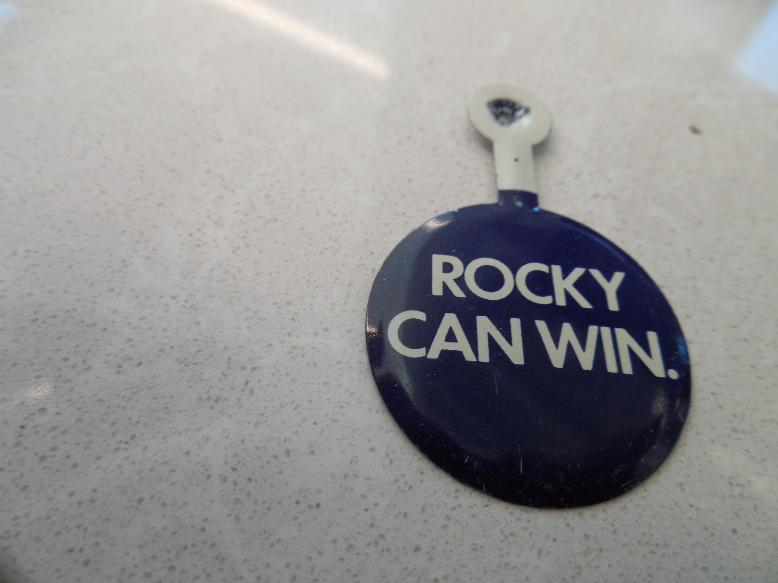 Nelson Rockefeller Presidential Campaign Pin Back Rocky Governor New York Tab
