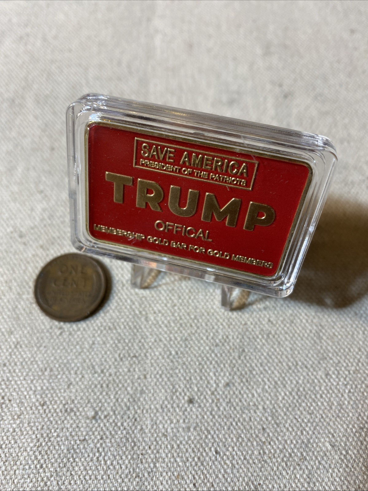 Donald Trump Membership Bar For Gold Members. Signature New In Capsule Bar/coin