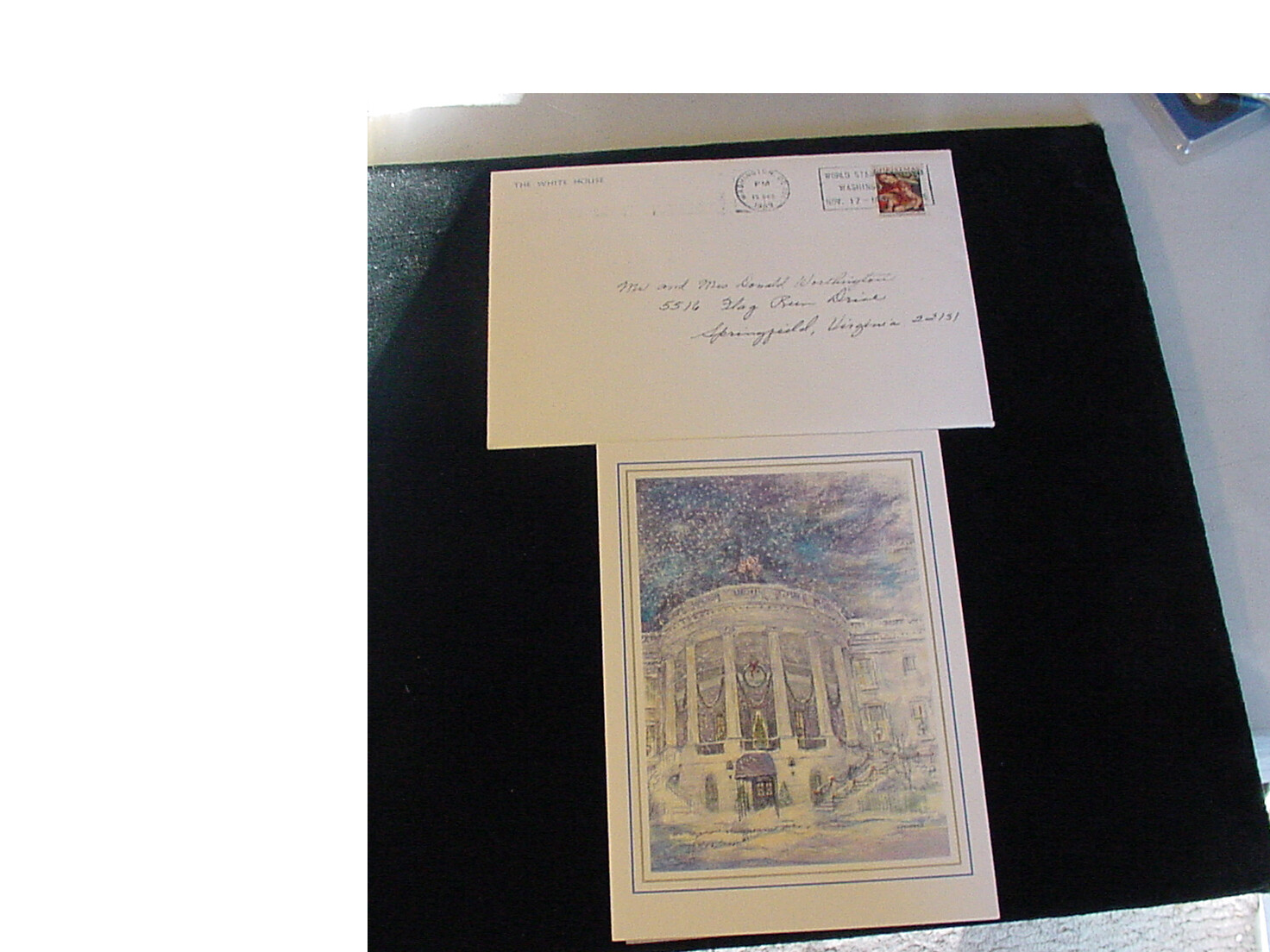 Vintage White House Christmas Card President Bush 1989 – 8″x5.5″