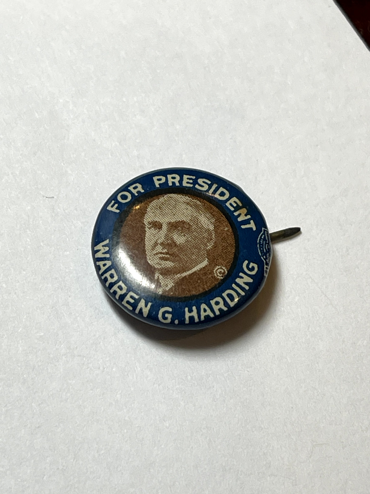 FDR President Warren G. Harding Political Campaign Pin