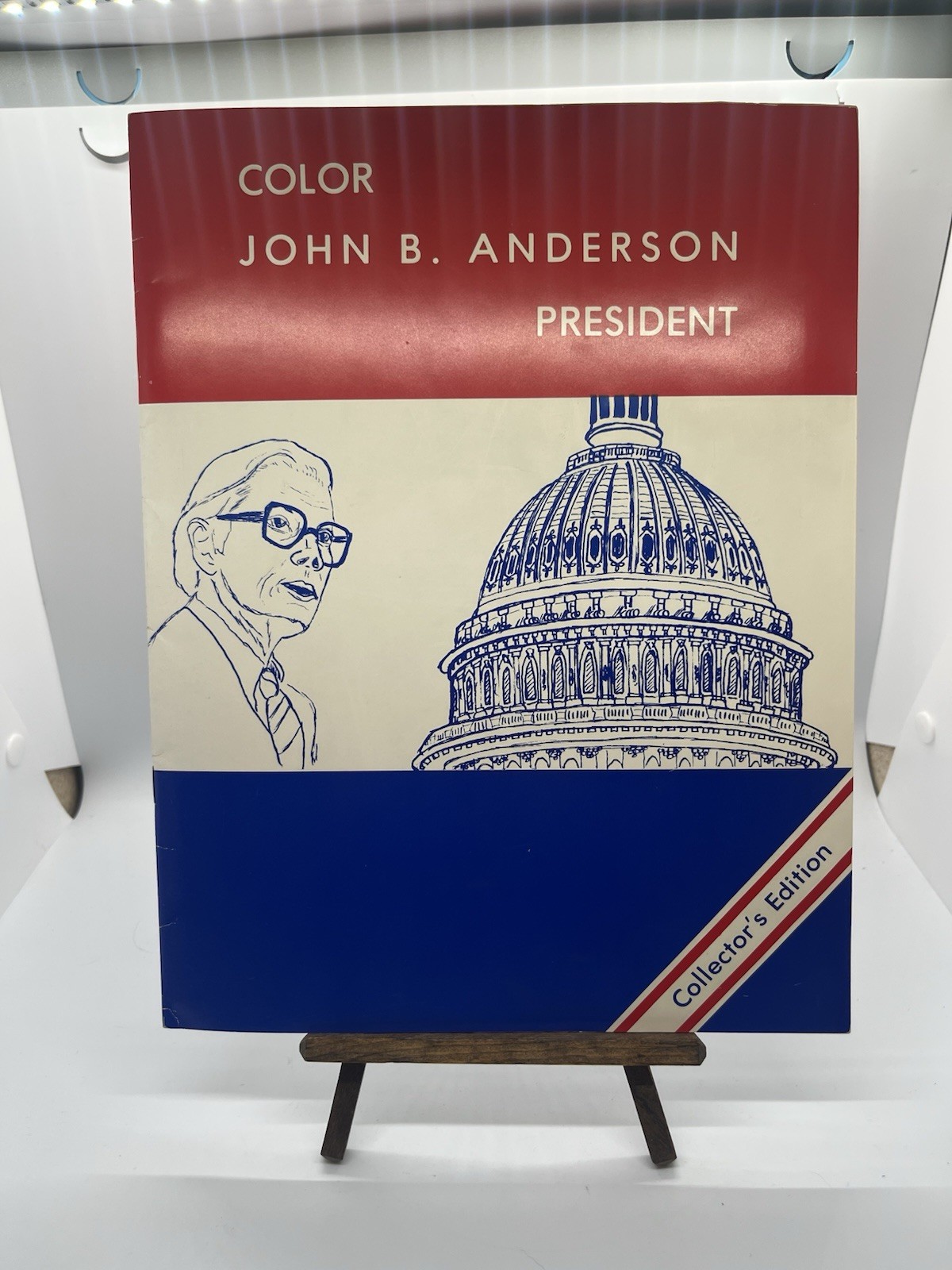 John B Anderson For President Coloring Book Signed By Author Collectible Cool!
