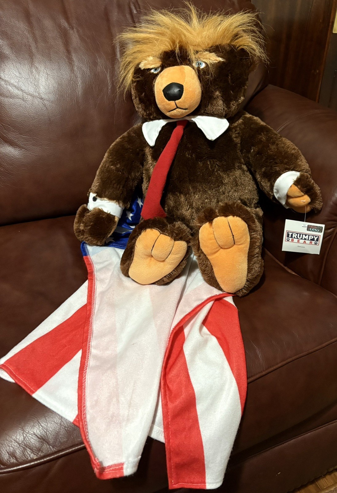 Trumpy Bear Deluxe (2017) Sewn in Flag New With Tags NWT TRUMP