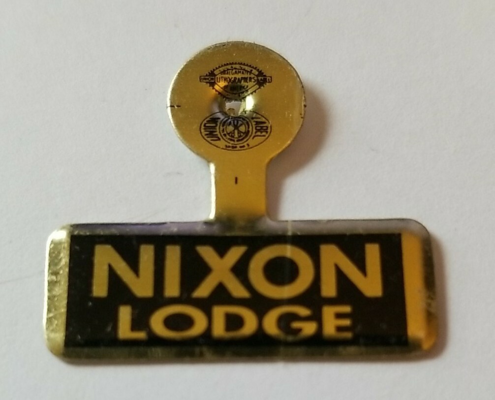 1960 Nixon Lodge Presidential Campaign Pin Fold Over