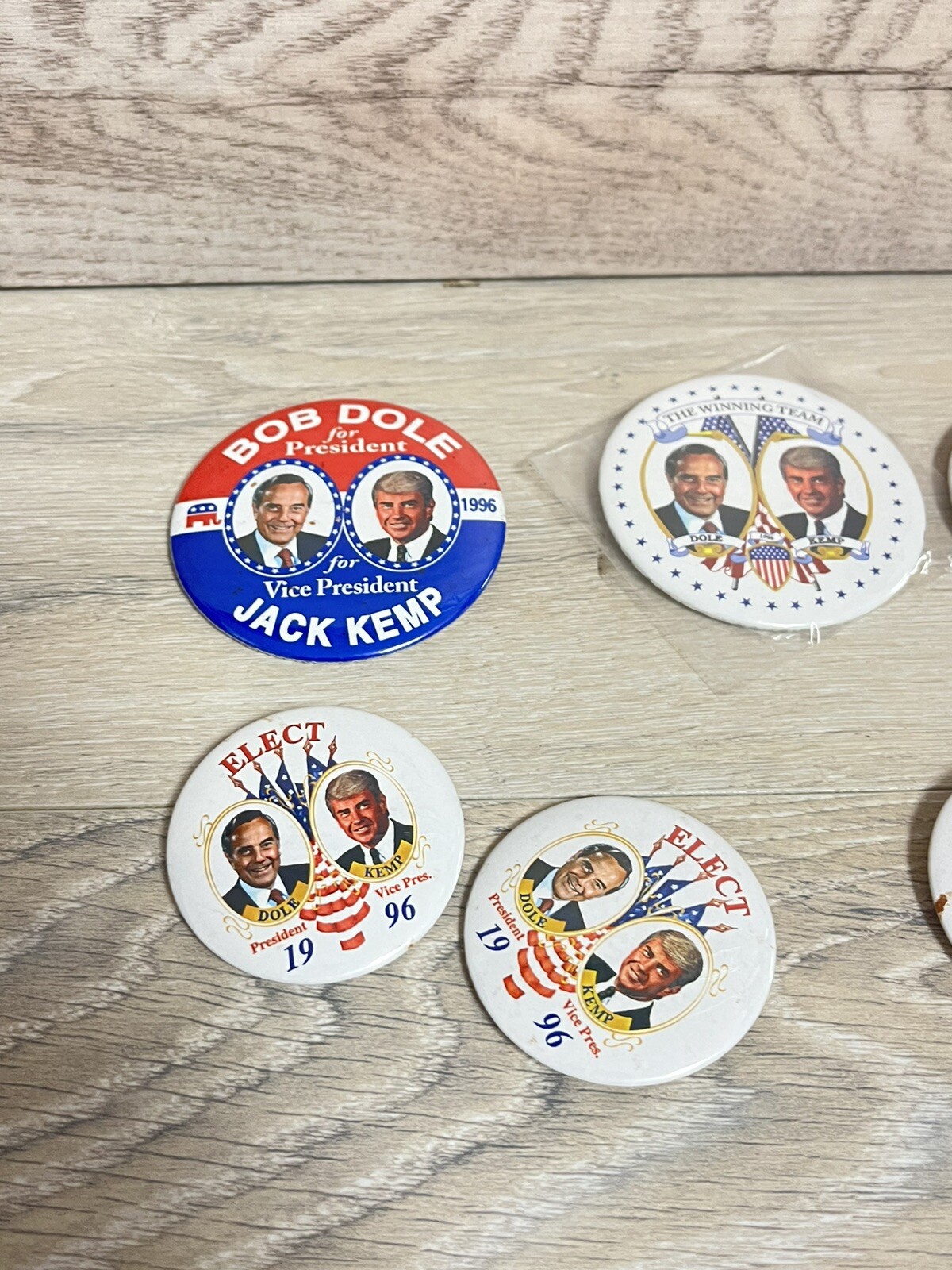 Lot of 7 Bob Dole Campaign Buttons vintage Original