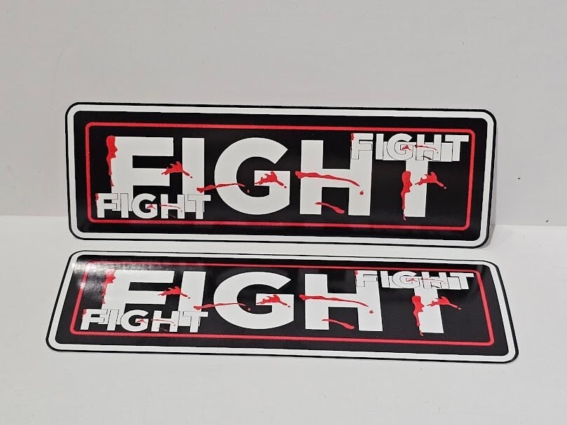 2x FIGHT FIGHT FIGHT TRUMP VANCE 2024 Sticker Vinyl MAGA Republican 6 Inches