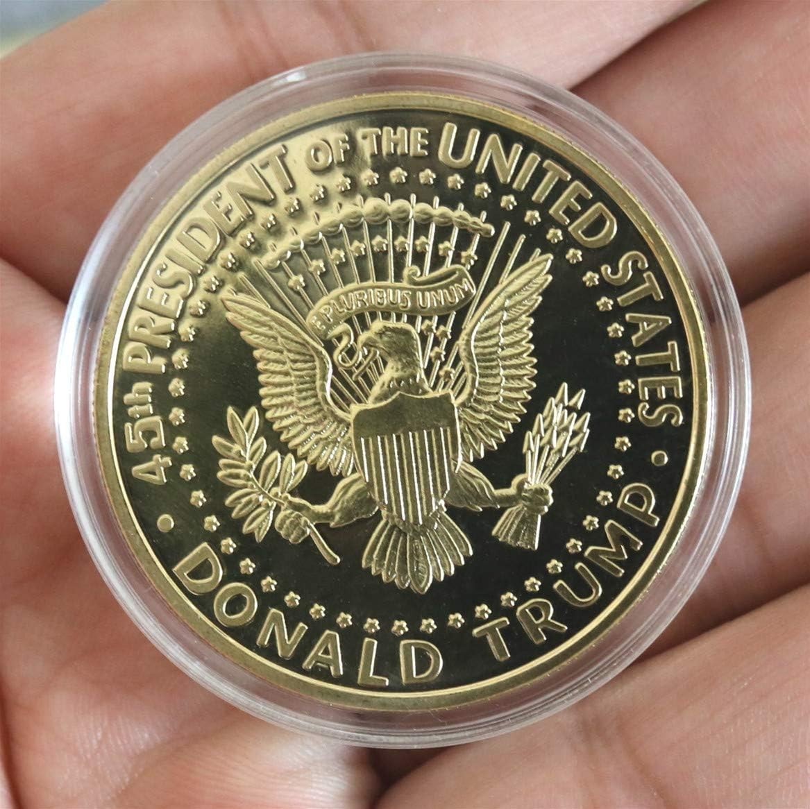 Gold-Plated 2019 Trump Commemorative Coins – 10 Count Gift Set for Collectors