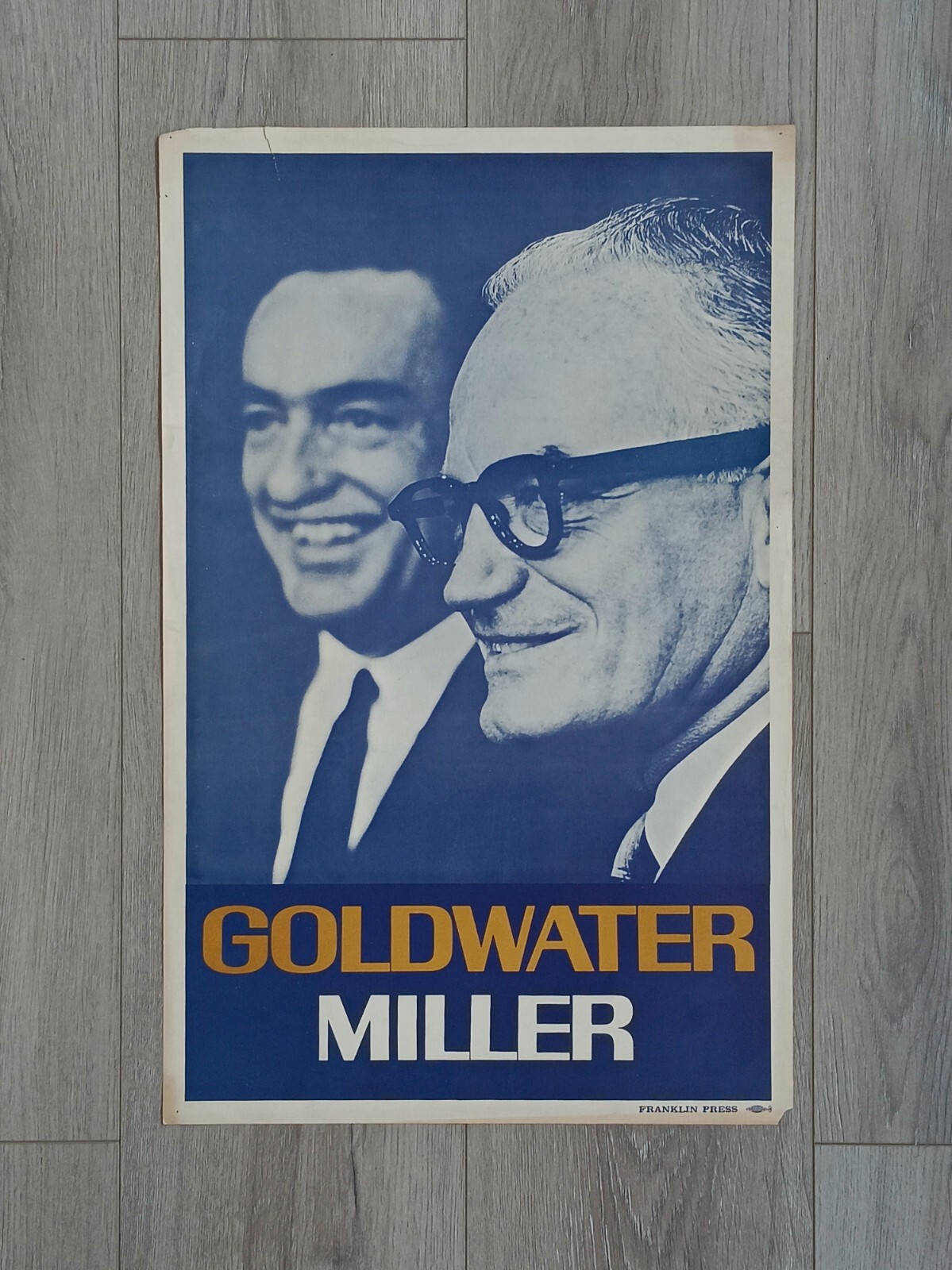 1964 Barry Goldwater William Miller Campaign Poster 14 X 22″
