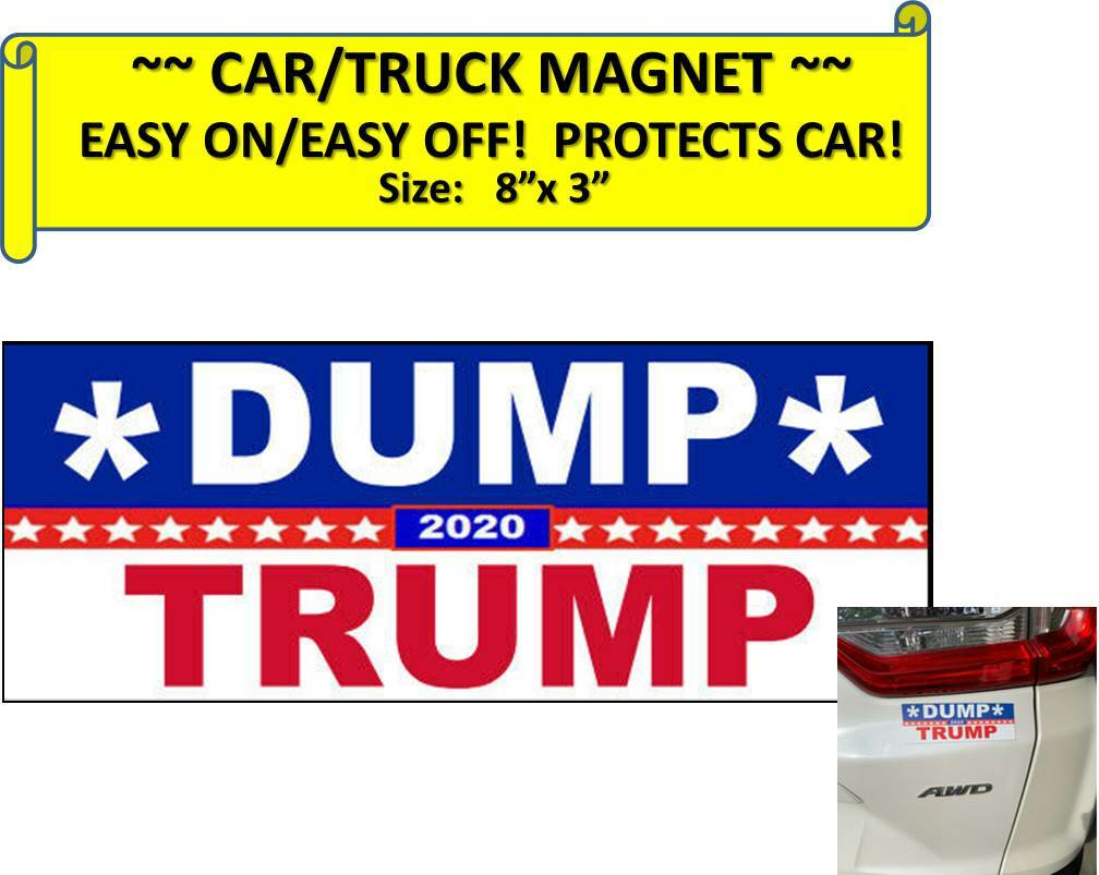 DUMP TRUMP CAR MAGNET BUMPER STICKER DECAL (8″ x 2.75″) – BIDEN HARRIS 2020