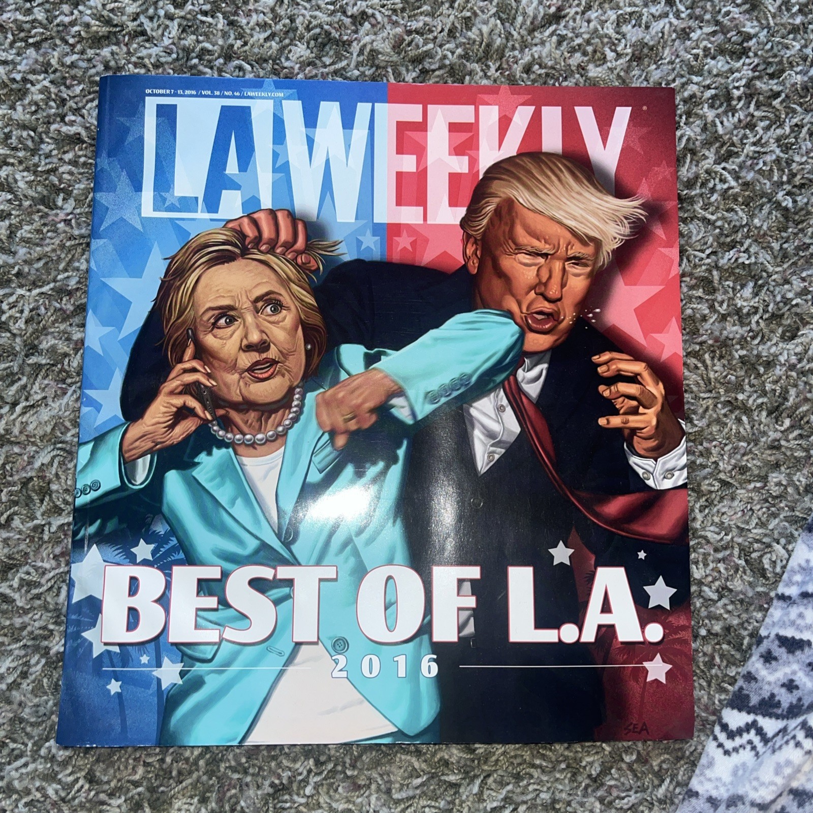 Donald Trump LA WEEKLY Presidential CAND.. Hillary Clinton Rare New never opened
