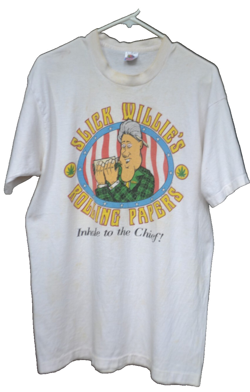 1993 Bill Clinton Tee Shirt, “Inhale to the Chief” Collectible Political Relic