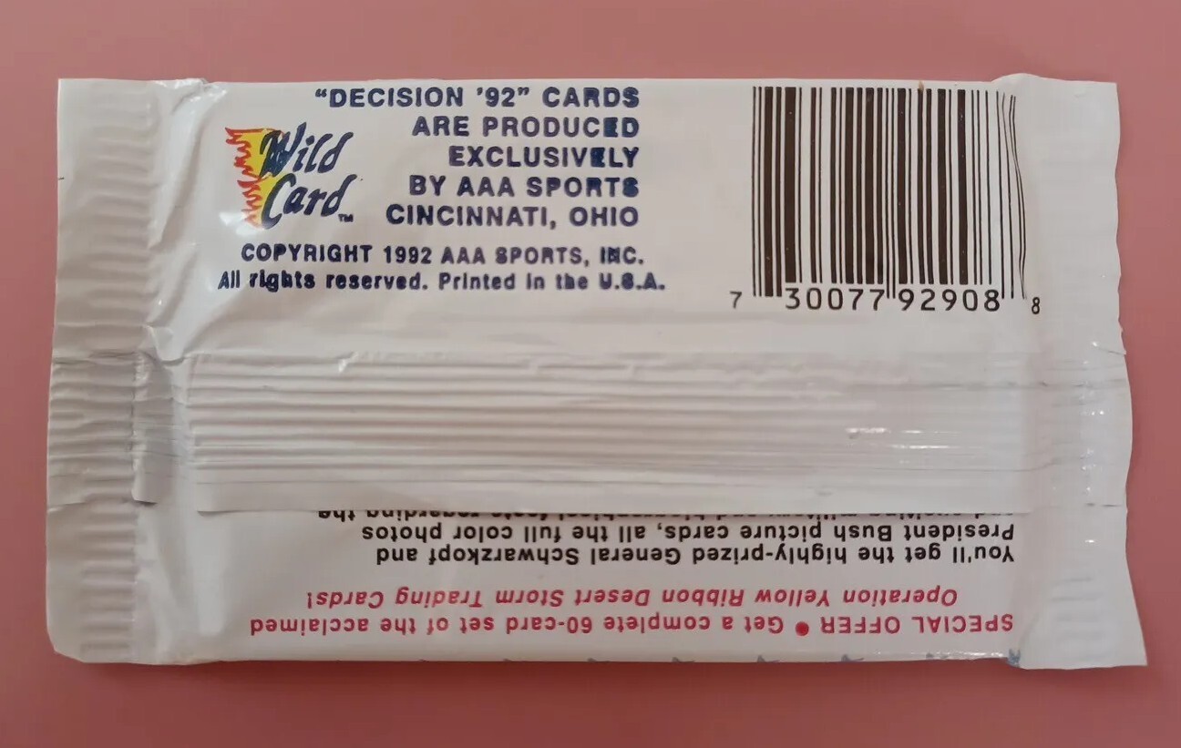 Wild Card Decision ’92 Trading Cards By AAA Sports *8 Cards In Sealed Pack!