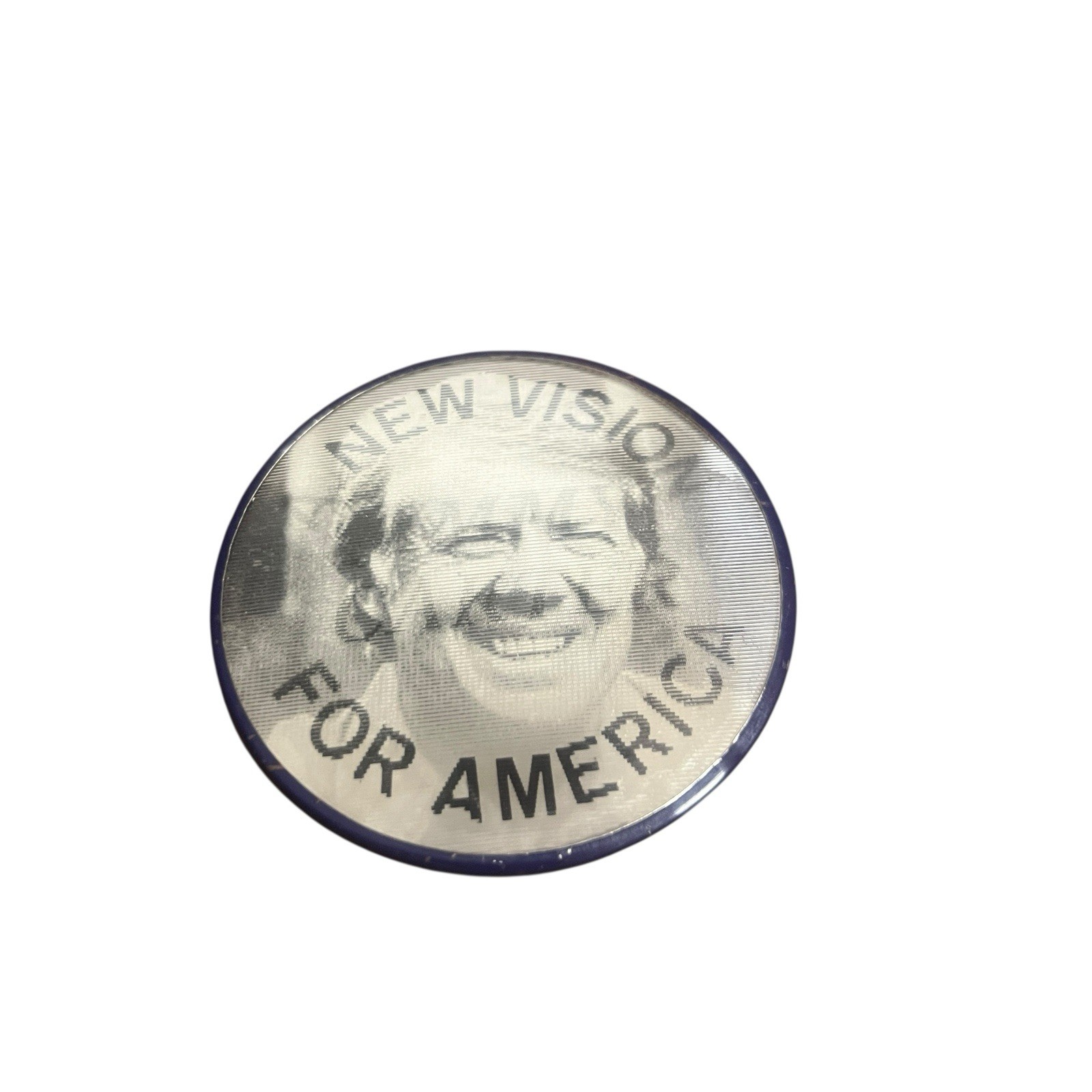 Vintage 1976 Jimmy Carter Campaign Button holographic And Tray