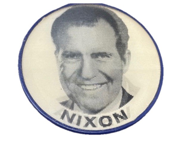 1968 Nixon Agnew Lenticular Campaign Button Political Pin 3 Inch