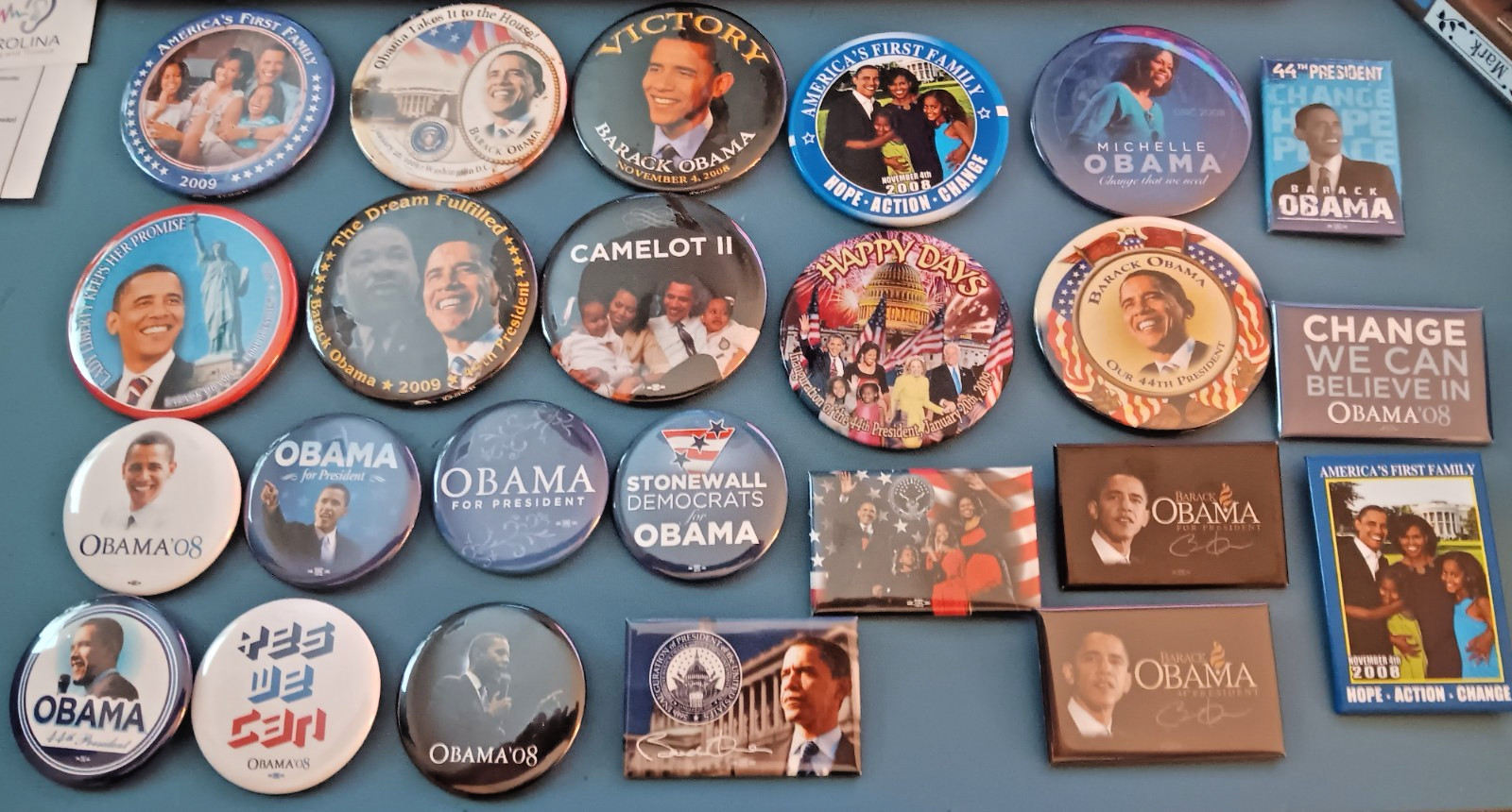 Lot 24 Barack Obama Campaign Inauguration Political Buttons Pins 2008 2009 Famil