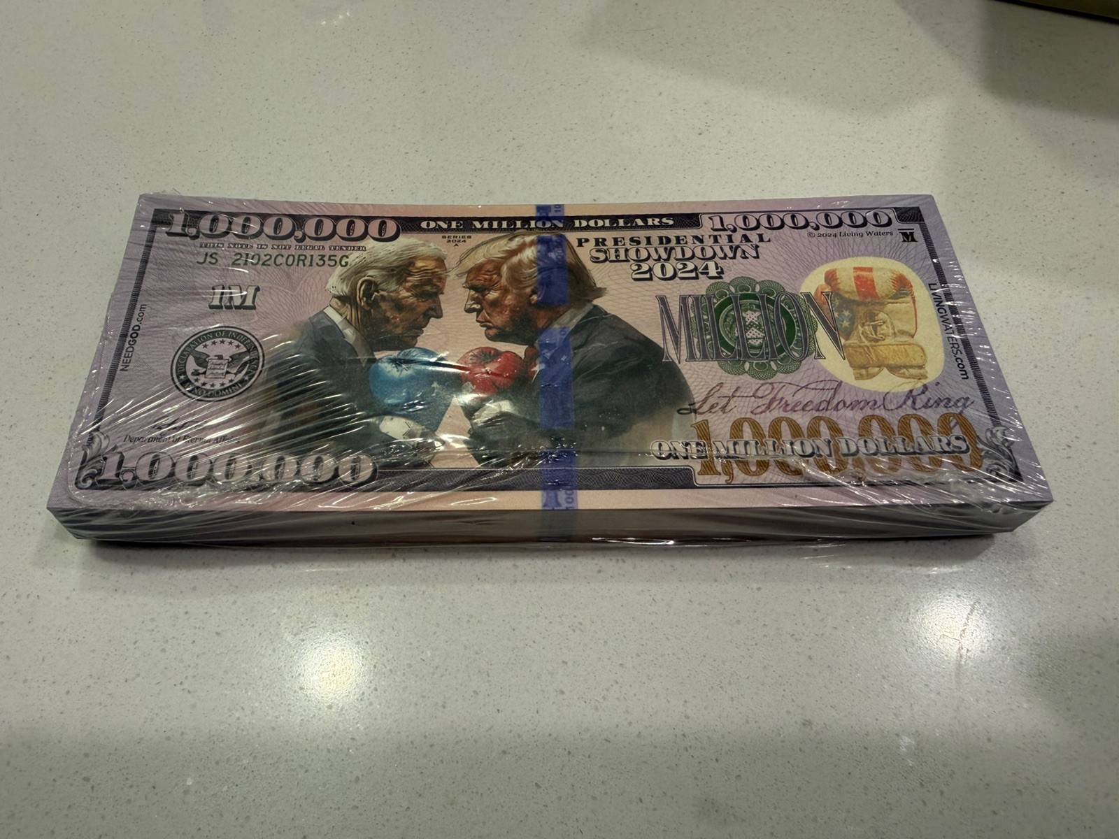 Trump Vs Biden 1 Million Dollar Bill BibleTract Rare Out Of Print 2024 Election