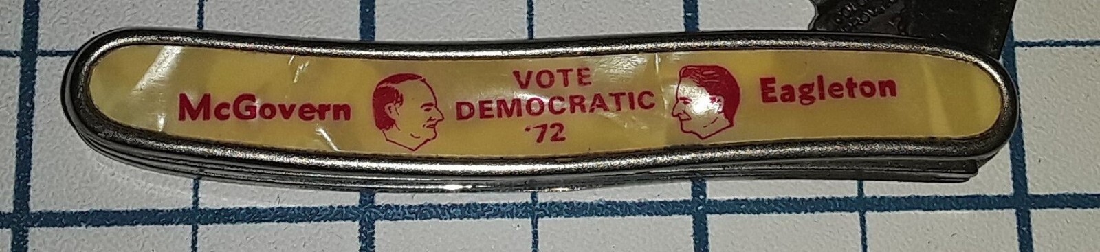 1972 McGOVERN EAGLETON Colonial 2-Bladed Knife Vote Democratic Political Party