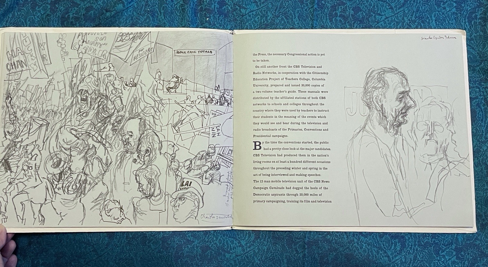 Rare 1956 “The Blue Conventions” CBS News political book, presidential elections