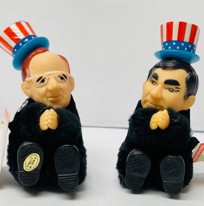 1988 Presidential Election Clip-On Grabbers George Bush Michael Dukakis